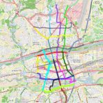Vue globale des 21 lignes de la future carte des temps de trajets à Tours.