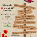 Flyer officiel de la manifestation "Monconseil Faites le Printemps", dimanche 24 mars 2019 à Monconseil, Tours.