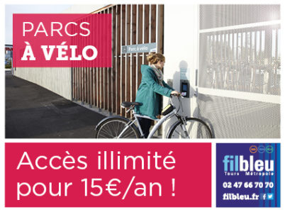 Nouveau tarif Fil Bleu : le pass Parcs à Vélo à 15 €/an
