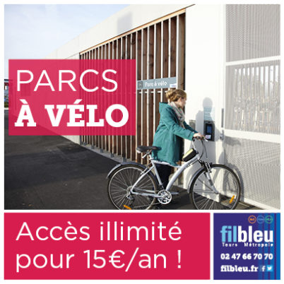 Les parcs à vélo Fil Bleu accessibles à tous pour 15€/an !