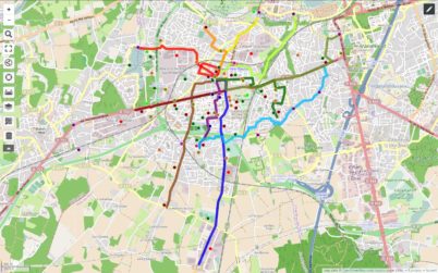 Carte des temps de trajets à vélo à Joué-lès-Tours : à vos chronomètres !