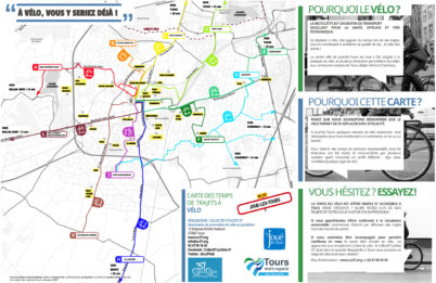 Carte des temps de trajets à vélo de Joué-lès-Tours : elle est sortie !