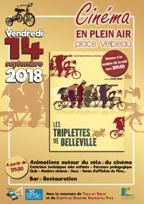 Vendredi 14 septembre 2018, place Velpeau : animations et projection en plein air !