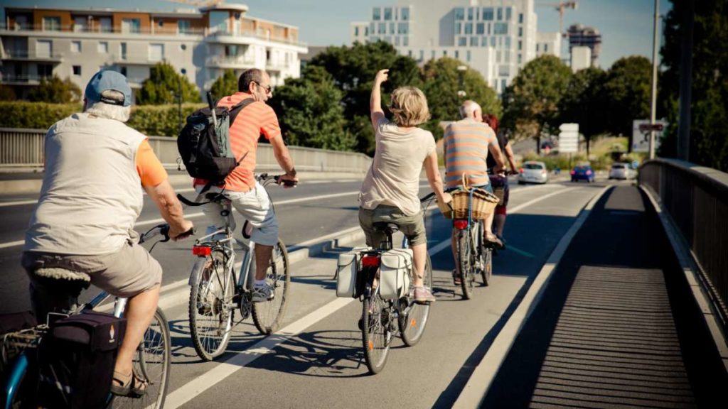 Une piste cyclable de Nantes Métropole.