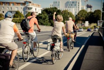 Une piste cyclable de Nantes Métropole.