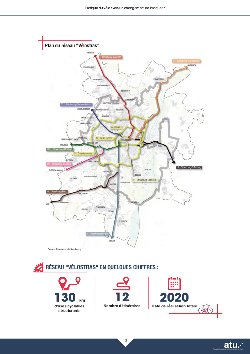 Le futur réseau structurant vélo de Strasbourg. Questions de mobilité n° 13 - Octobre 2018. @ATU