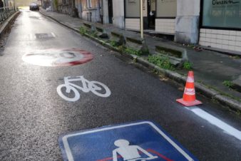 Une vélorue à Bruxelles.