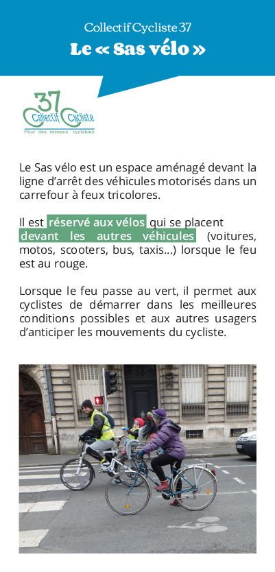 Flyer sas vélo recto. @CC37, 2018.