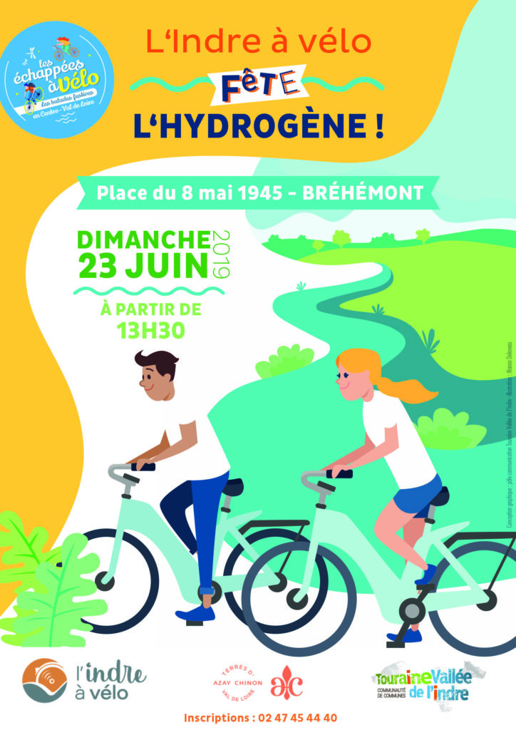 Affiche de l'Indre à vélo, dimanche 23 juin 2019.