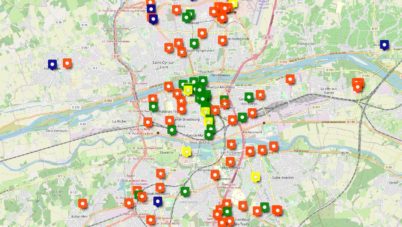 Cartographie du stationnement vélo dans la grande et moyenne distribution