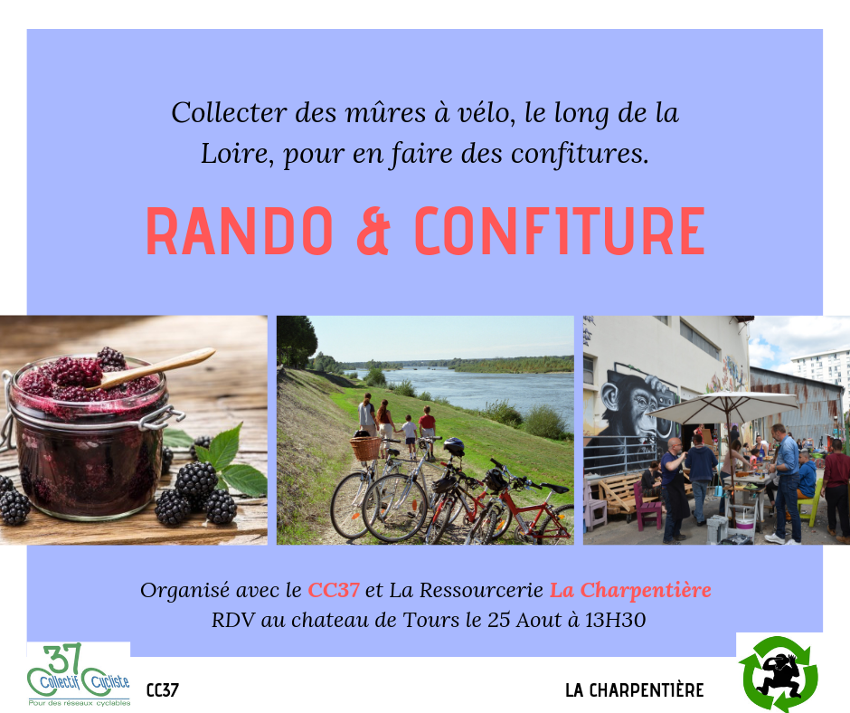 Rando et confiture, une balade à vélo et un atelier confitures. @La Charpentière, 2019.