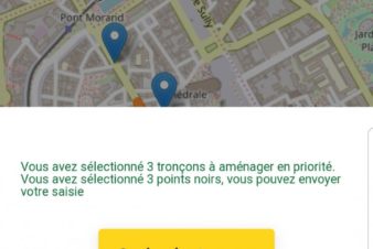 Nouveauté du Baromètre des villes cyclables 2019 : la possibilité de choisir 3 tronçons à aménager en priorité. @FUB