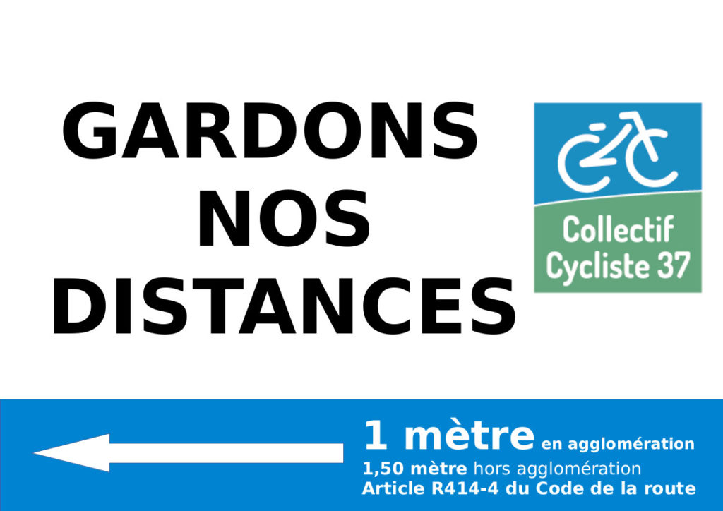 Message proposé aux cyclistes tourangeaux dans le cadre de l'opération "Les cyclistes ont la frite !"