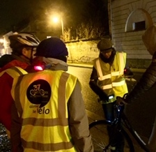 Opération « Cyclistes, brillez ! » à Loches le 6 décembre 2019