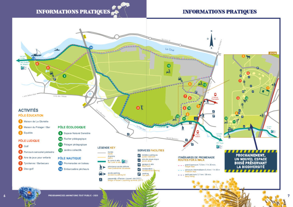 Informations pratiques, programme 2020 des animations tout public de la Gloriette. @Tours Métropole Val de Loire