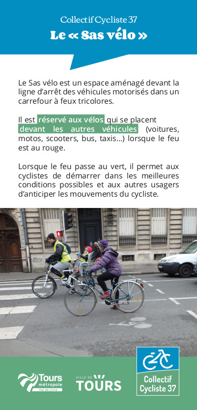 Flyer "Le sas vélo". @CC37, 2020.