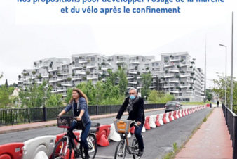 Une piste cyclable temporaire dite "coronapiste" à Montpellier, le 24 avril dernier. / © MaxPPP/ Richard de Hullessen