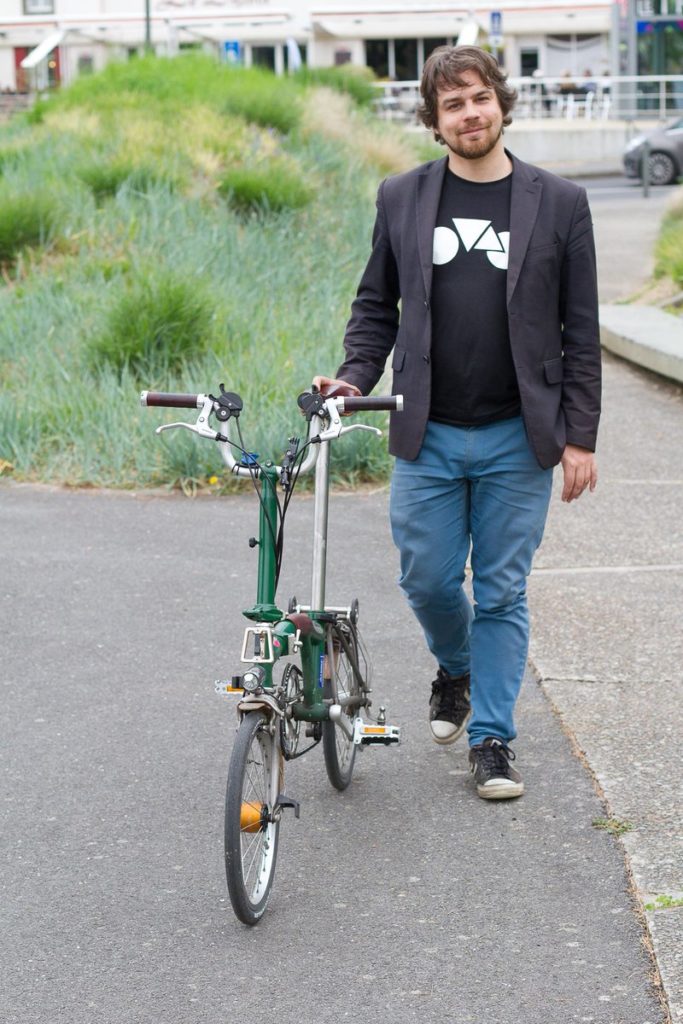 Olivier Schneider, président de la FUB et son célèbre B... vélo pliant ! @FUB