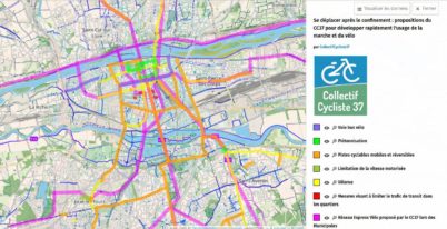 La carte des propositions du CC37 pour mieux se déplacer après le confinement