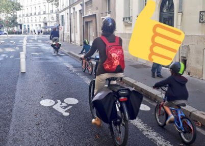 Mai à vélo : clappings « Merci d’avoir choisi le vélo ! »