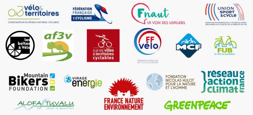 Logos des signataires de la tribune "Plein d’idées pour mettre la France en selle à l’occasion des futurs déconfinements".