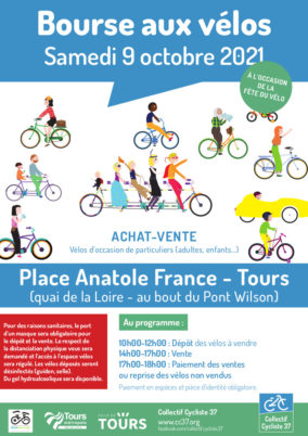 Bourse aux vélos à Tours : samedi 9 octobre 2021 à l’occasion de la Fête du vélo