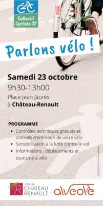 Samedi 23 octobre 2021 : Parlons vélo à Château-Renault !