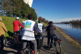 Les bords de Cher lors de la randonnée de 30 km proposée par le Collectif Cycliste 37 à l'issue du 22ème congrès de la FUB le samedi 12 février 2022. © Photo Collectif Cycliste 37