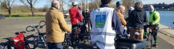 Les bords de Cher lors de la randonnée de 30 km proposée par le Collectif Cycliste 37 à l'issue du 22ème congrès de la FUB le samedi 12 février 2022. © Photo Collectif Cycliste 37