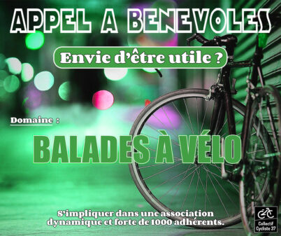 Appel à bénévoles dans le domaine des balades à vélo