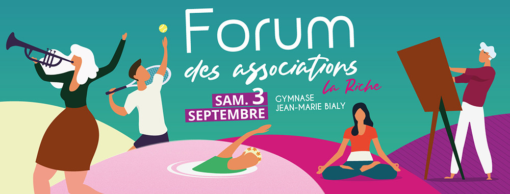 Visuel annonçant le Forum des associations de La Riche, samedi 3 septembre 2022. @Ville de La Riche