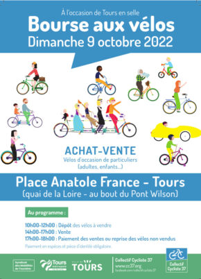Bourse aux vélos à Tours : dimanche 9 octobre 2022 à l’occasion de Tours en selle