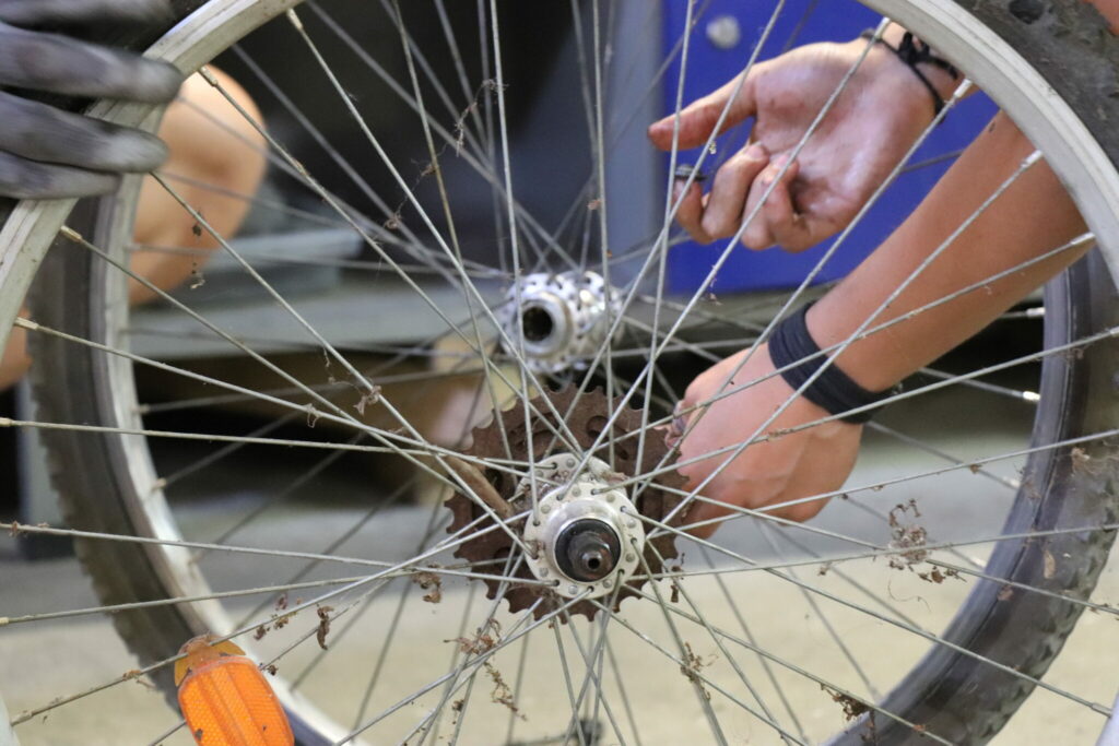 Atelier participatif du Collectif Cycliste 37. @Photo : CC37, 2022.