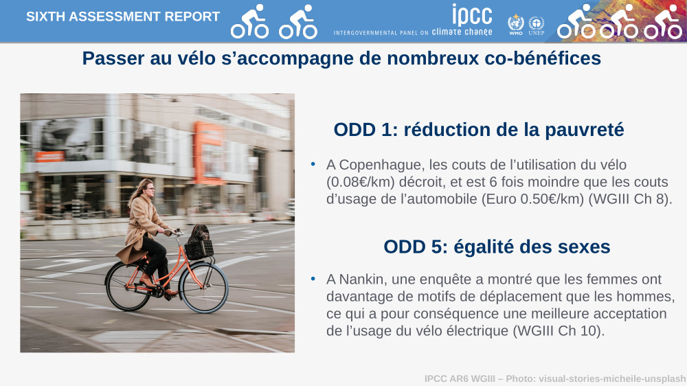 Gonéri Le Cozannet et Valérie Masson-Delmotte. Le vélo dans le 6ème rapport du GIEC. Compilation des références au vélo dans le 6ème rapport du GIEC, mai 2022.