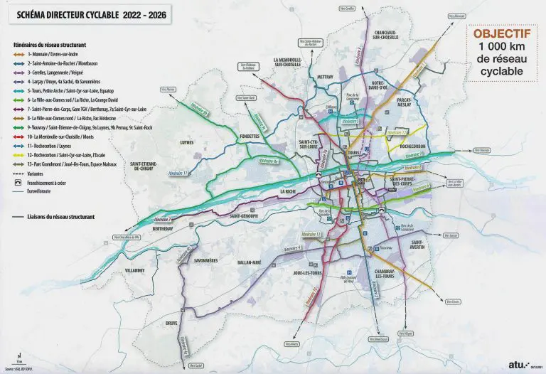 Schéma directeur cyclable 2022-2026 de Tours-Métropole-Val-de-Loire @ATU