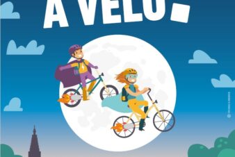 Affiche du challenge à l'école à vélo 2022 des écoles élémentaires et des collèges de l'Eurométropole de Strasbourg