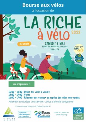 Bourse aux vélos à La Riche : samedi 13 mai 2023