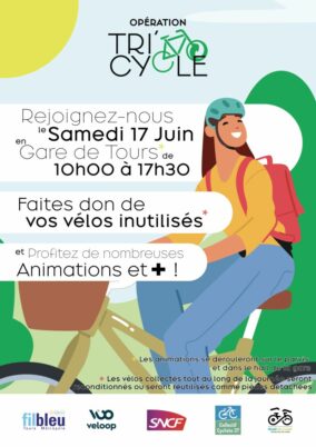 Samedi 17 juin en gare de Tours : opération solidaire et environnementale « Tri’Cycle »