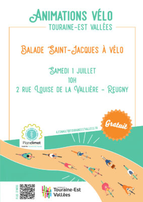 Samedi 1er juillet 2023 à Reugny : balade Saint-Jacques à vélo