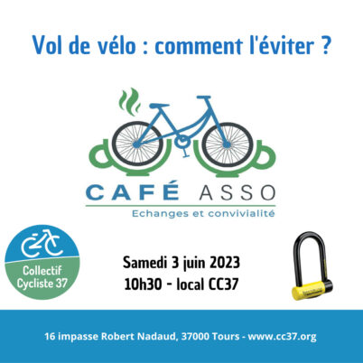 Samedi 3 juin 2023 : café associatif « éviter le vol »