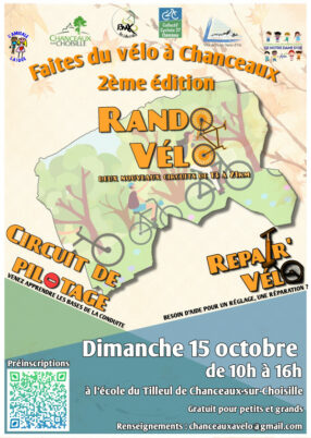 Dimanche 15 octobre 2023 : « faites du vélo à Chanceaux » 2ème édition