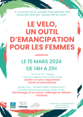 Vendredi 15 mars 2024 : le vélo un outil d’émancipation pour les femmes