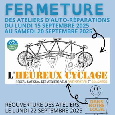 Fermeture des ateliers d’autoréparation durant la 3ème semaine de septembre 2025