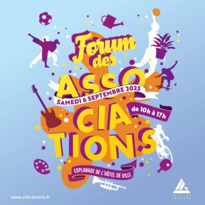 Samedi 6 septembre 2025 : forum des associations de La Riche