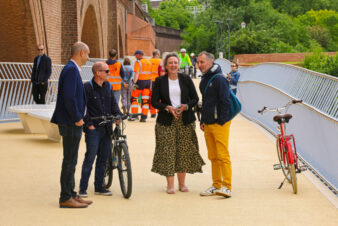Albi : passerelle piétonne et cyclable sur la rivière Tarn ©Communauté d’agglomération de l’Albigeois, 2025.