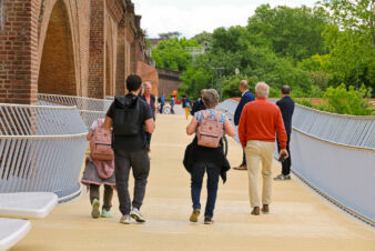 Albi : passerelle piétonne et cyclable sur la rivière Tarn ©Communauté d’agglomération de l’Albigeois, 2025.