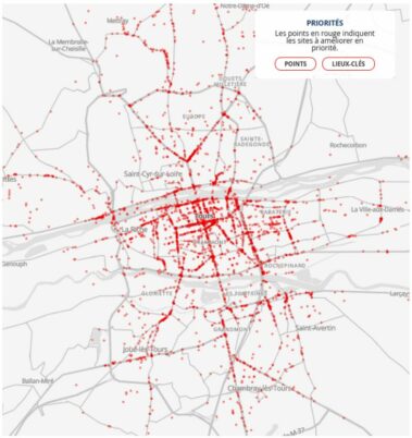 Les aménagements cyclables de Tours Métropole Val de Loire ou Vélival