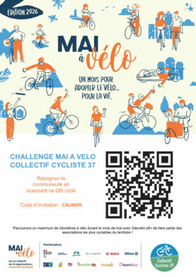 Challenge d’activité Géovélo : participez avec le CC37 à l&rsquo;occasion de Mai à Vélo 2026 !
