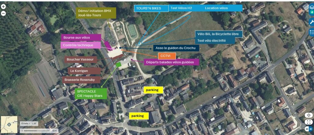 Vélo en fête à Lignières-de-Touraine : le plan des animations.