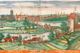 Seconde plus vieille vue de Tours datée de 1561. Réalisée par Georg Hoefnagel, peintre et illustrateur flamand qui travaille à l’illustration dans le Civitates Orbis Terrarum de Frans Hogenberg et Georg Braun.